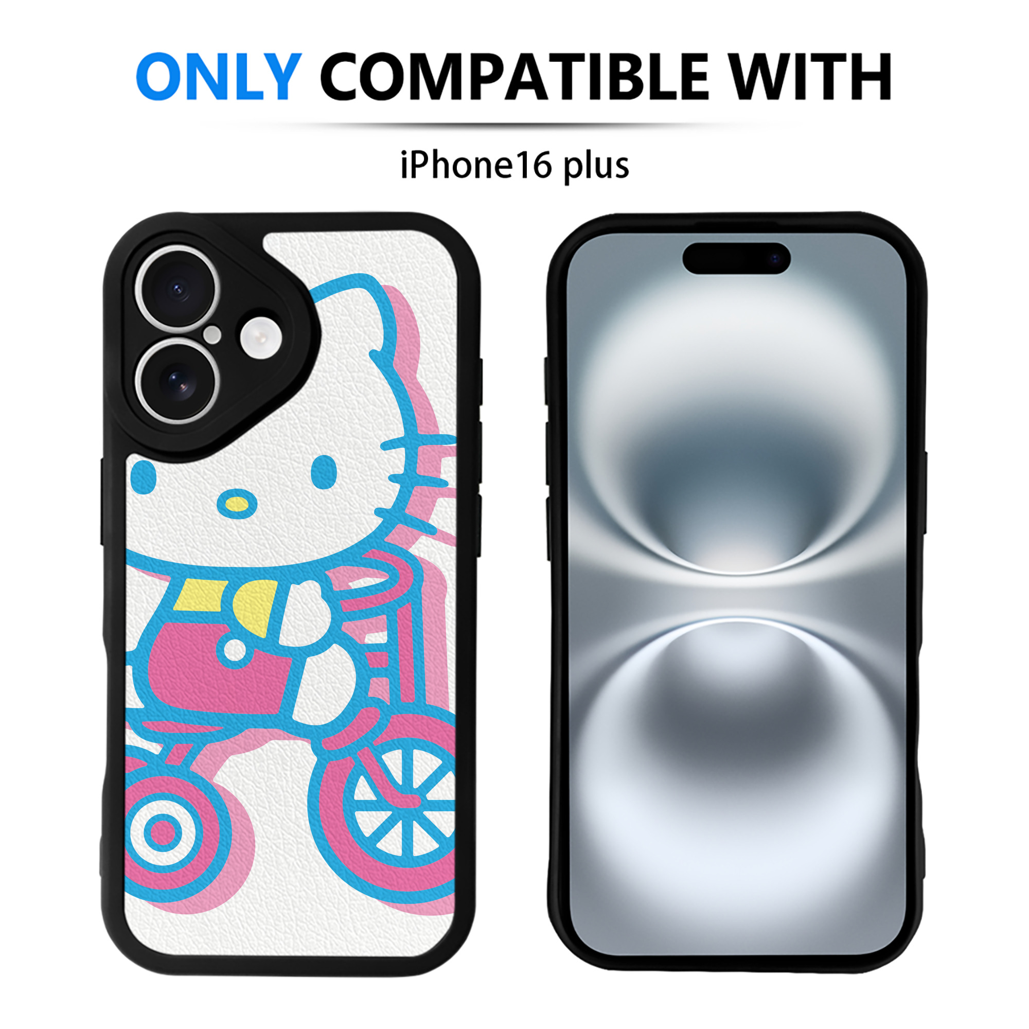 （画像用） Hello Kitty ハローキティ 【iPhone 16シリーズ対応】シリコンスマホケース（レザー調） 材質：シリコン